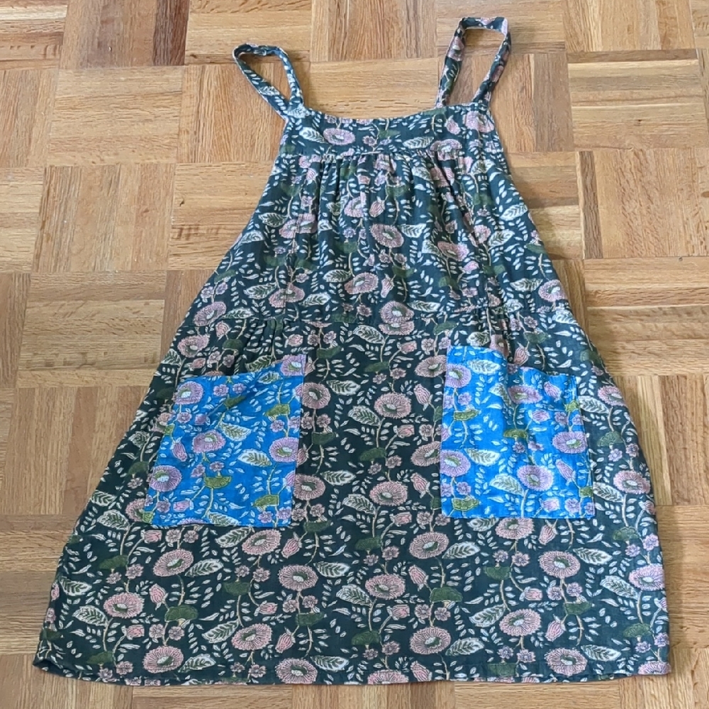 NATURAL LIFE Floral Mini Dress - Green and Blue